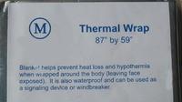 Space/Thermal Emergency Blanket, Silver